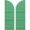 Ekena Millwork Americraft 5-Board (3 Batten) Wood Joined Board-n-Batten Shutters w/ Arch Top, ARW401BQ518X73LPH, PR ARW401BQ518X73LPH - alternate 1